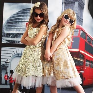 Le Pink Style P61382 Ivory Bronze Dress Size 4